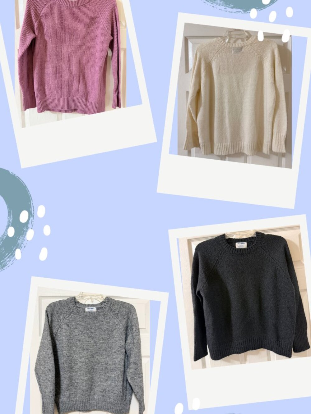 Lot of 4 Old Navy Women's XS Sweaters Bundle Go-Recycled Wool & SoSoft Pink
